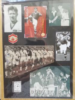 Roger Byrne Manchester United Busby Babes Munich Captain Hand Signed Photocard