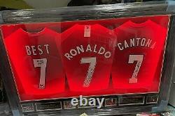 Ronaldo Best And Cantona Signed Manchester United shirts