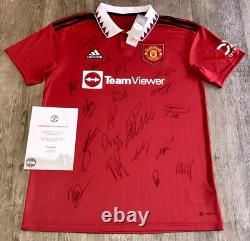 Ronaldo & Squad Signed Manchester United Shirt with MUFC Hologram COA #36677