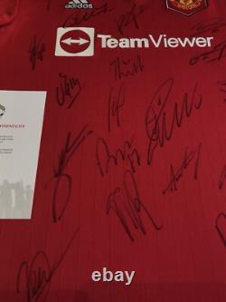 Ronaldo & Squad Signed Manchester United Shirt with MUFC Hologram COA #36677