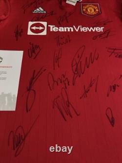 Ronaldo & Squad Signed Manchester United Shirt with MUFC Hologram COA #36677