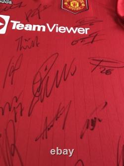 Ronaldo & Squad Signed Manchester United Shirt with MUFC Hologram COA #36677