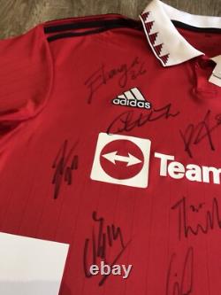 Ronaldo & Squad Signed Manchester United Shirt with MUFC Hologram COA #36677