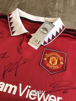 Ronaldo & Squad Signed Manchester United Shirt with MUFC Hologram COA #36677