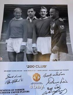 Rooney Charlton and Denis Law signed Limited edition Manchester United