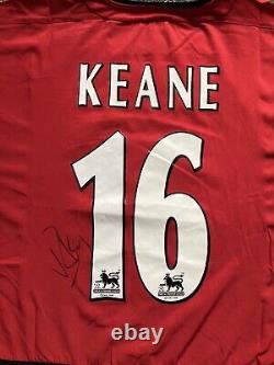 Roy Keane #16 Manchester United 2002/04 Signed Football Shirt with COA