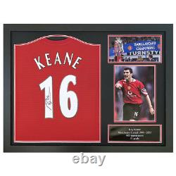 Roy Keane Signed Framed Manchester United 16 Football Shirt