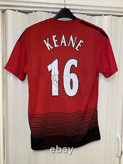Roy Keane Signed Manchester United Football Shirt