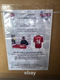 Roy Keane Signed Manchester United Football Shirt Picture Frame