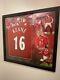 Roy Keane signed montage framed Manchester United shirt with COA Football Hero