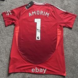 Ruben Amorim #1 Signed Manchester United Shirt with COA Adidas Authentic