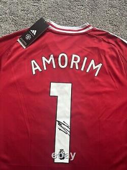 Ruben Amorim #1 Signed Manchester United Shirt with COA Adidas Authentic