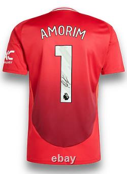 Ruben Amorim Signed 2024/25 Manchester United Home Shirt Amorim 1 (aftal Coa)