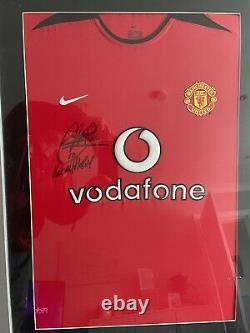 Ruud Van Nistelrooy Manchester United Framed Signed Shirt Golden Boot With COA