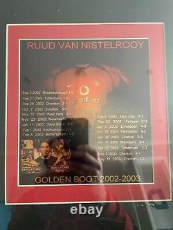 Ruud Van Nistelrooy Manchester United Framed Signed Shirt Golden Boot With COA