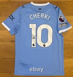 Ryan Cherki Hand Signed Manchester City 25/26 Home Shirt + COA
