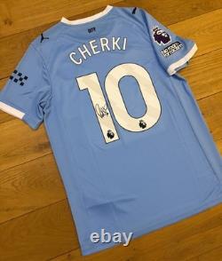Ryan Cherki Hand Signed Manchester City 25/26 Home Shirt + COA