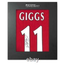 Ryan Giggs Back Signed Manchester United 1999 Home Shirt In Deluxe Packaging