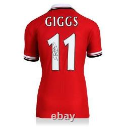Ryan Giggs Back Signed Manchester United 1999 Home Shirt In Deluxe Packaging