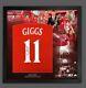 Ryan Giggs Hand Signed And Framed T-shirt £160 Manchester United
