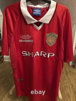 Ryan Giggs Man United Hand Signed Champions League Final 1999 Shirt with COA