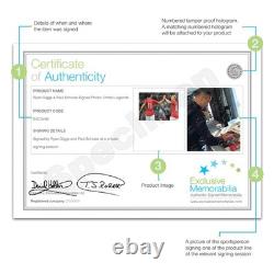 Ryan Giggs & Paul Scholes Signed Manchester United Football Photo. Damaged E