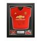 Ryan Giggs & Paul Scholes Signed Manchester United Football Shirt. Framed