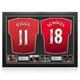 Ryan Giggs & Paul Scholes Signed Manchester United Football Shirts. Dual Frame