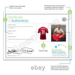 Ryan Giggs & Paul Scholes Signed Manchester United Football Shirts. Dual Frame
