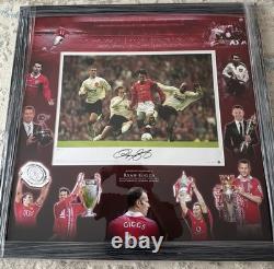 Ryan Giggs Signed 23 X 16 Manchester United 1999 Fa Cup Framed Photo Coa