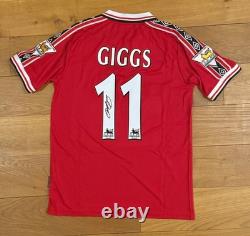 Ryan Giggs Signed Manchester United 1998-99 Treble Shirt With Photo Proof + COA