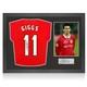 Ryan Giggs Signed Manchester United 1999 UCL Final Shirt. Icon Frame