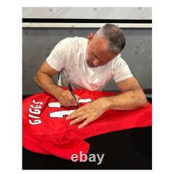 Ryan Giggs Signed Manchester United 1999 UCL Final Shirt. Icon Frame