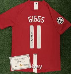 Ryan Giggs Signed Manchester United 2008 UCL Shirt with EXACT PHOTO PROOF & COA