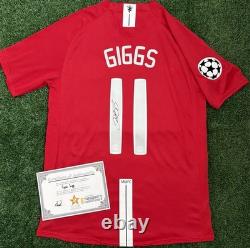 Ryan Giggs Signed Manchester United 2008 UCL Shirt with EXACT VIDEO PROOF & COA