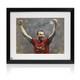 Ryan Giggs Signed Manchester United Football Photo UCL Winner. Framed
