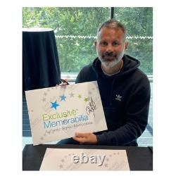 Ryan Giggs Signed Manchester United Football Photo UCL Winner. Framed