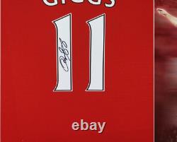 Ryan Giggs Signed Manchester United Football Shirt Framed Picture Mount Display