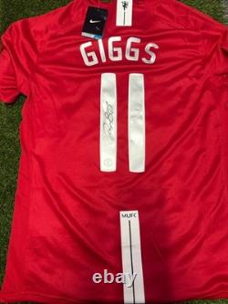 Ryan Giggs Signed Manchester United Shirt With Proof And Coa