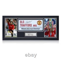 Ryan Giggs Signed Manchester United Street Sign. Framed