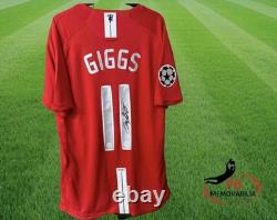 Ryan Giggs Signed Manchester Utd Shirt, Autograph COA Memorabilia