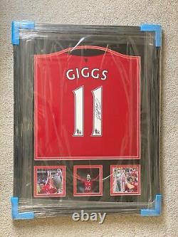 Ryan Giggs framed signed official red home Manchester United shirt with COA