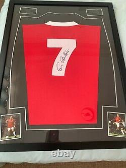 SIGNED & FRAMED ERIC CANTONA No7 MANCHESTER UNITED HOME SHIRT WITH COA