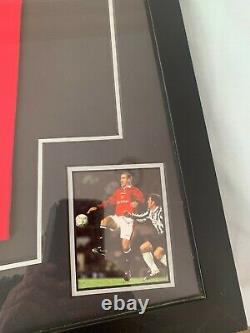 SIGNED & FRAMED ERIC CANTONA No7 MANCHESTER UNITED HOME SHIRT WITH COA