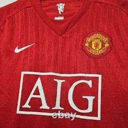 SIGNED MANCHESTER UNITED NIKE AIG HOME SHIRT 07/08 08/09 First Team MAN Players