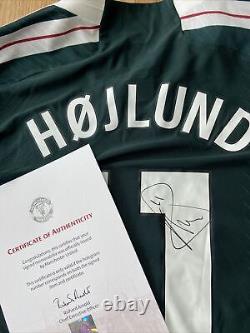 SIGNED MANCHESTER UNITED SHIRT 23/24 Away Match ready Rasmus Hojlund Club Coa