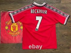 SIGNED Sir Alex Ferguson 98/99 Manchester United Treble Winners Shirt