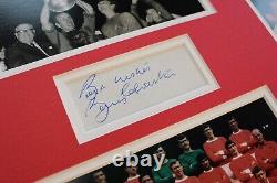 SIR BOBBY CHARLTON Manchester United Framed SIGNED Autograph Photo Display COA