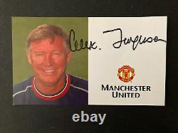 Scarce Alex Ferguson Signed Treble Manchester United Club Card Man Utd 1999 X 4