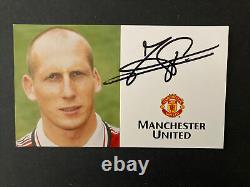 Scarce Alex Ferguson Signed Treble Manchester United Club Card Man Utd 1999 X 4